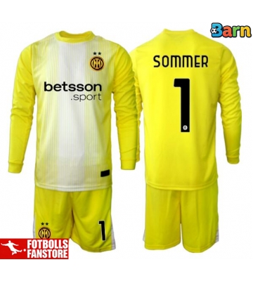 Inter Milan Yann Sommer #1 Målvakt Bortatröja Barn 2025-26 Långärmad (+ Korta byxor)